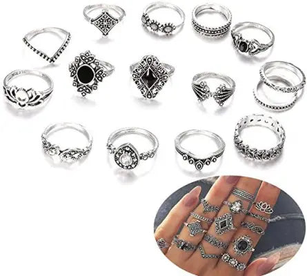 15 Pcs Rings set For Girls Wedding Anniversary Rings for Girls Imported High Quality Latest design 15 Pieces Rings Set for Girls and women – Fashion Jewelry