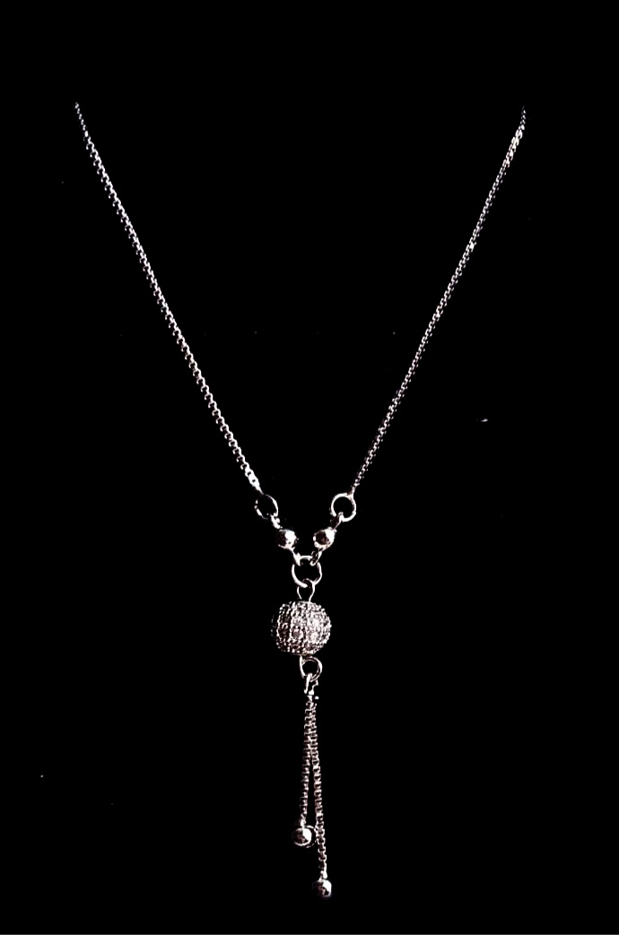 Silver Choker Pendant Necklace